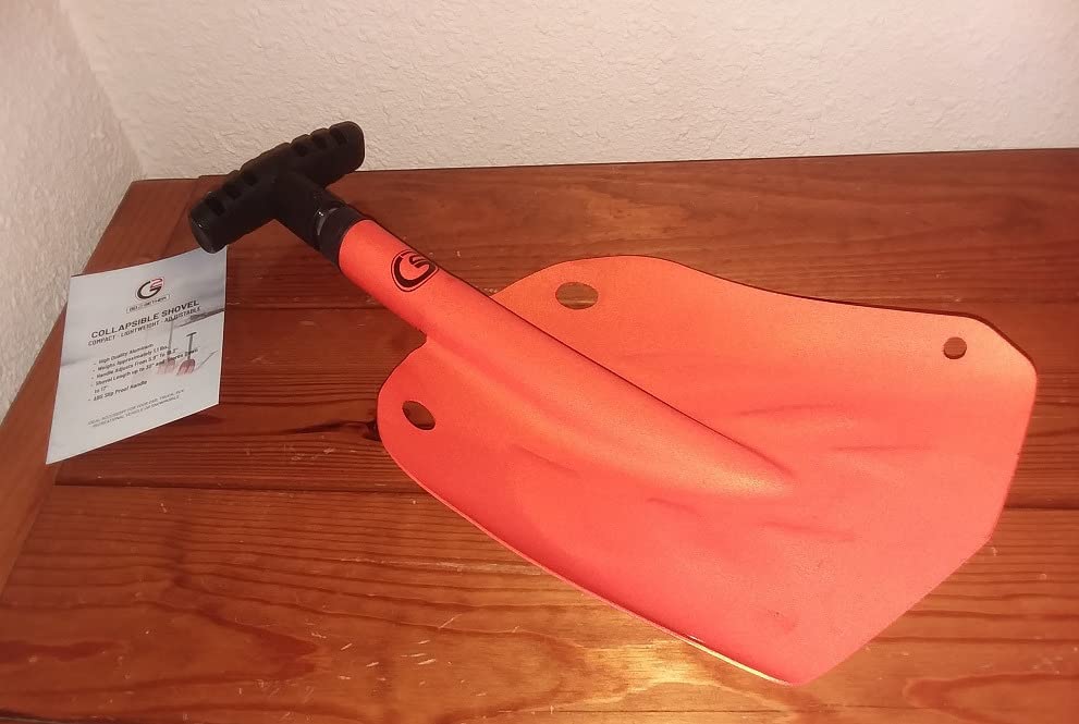 G2 Backcountry Lightweight Telescopic Avalanche Snow Shovel, Storage Down to 13 inch, Durable Aluminum Alloy Material, ABS Anti-Slip Proof Handle, Compact Storage Size (Orange) customer photo 2