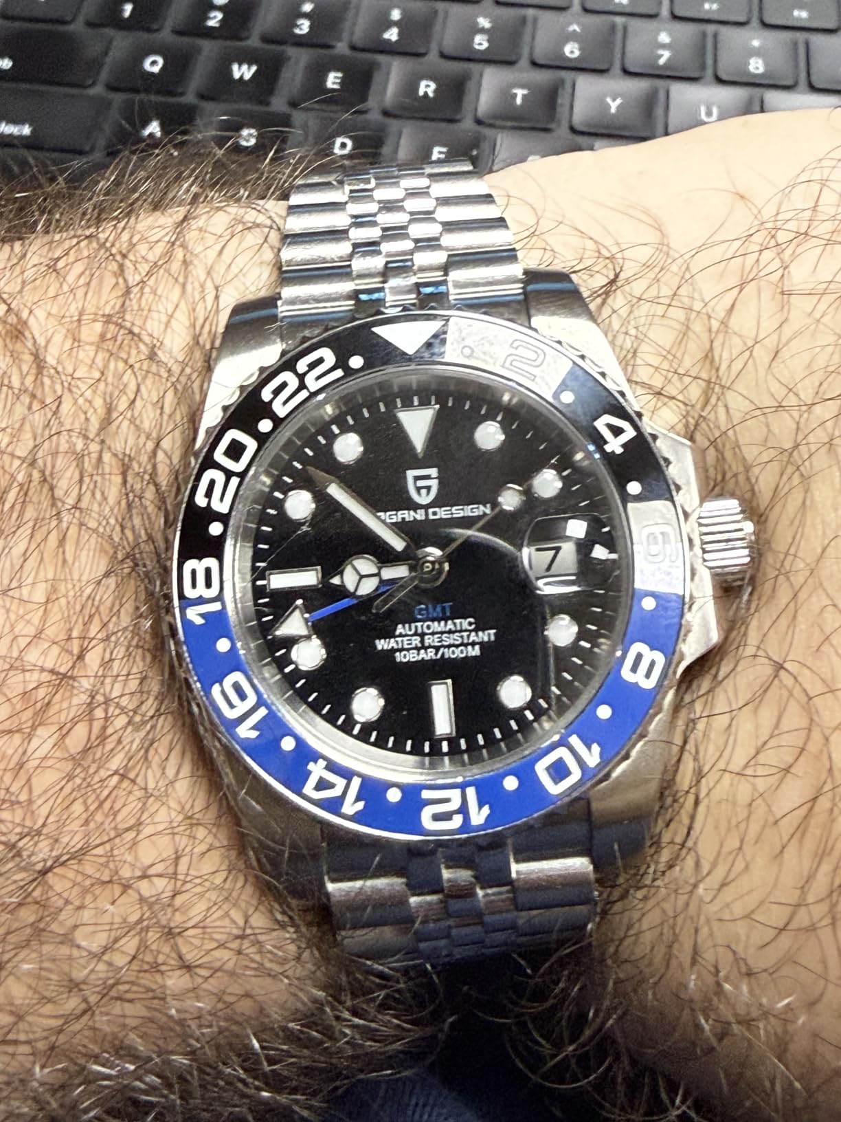 Men Watch Pagani Design GMT Watches for Men Automatic 40MM Date 100M Waterproof Stainless Steel Sapphire Glass Mechanical Wristwatches PD-1662 customer photo 1