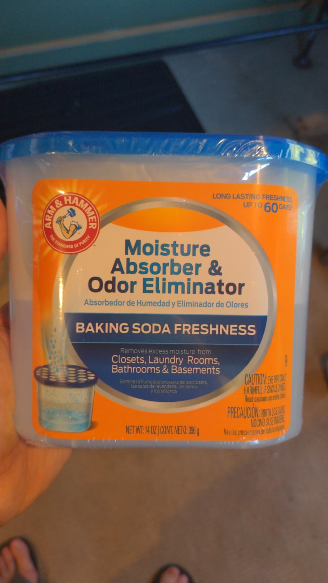 Arm & Hammer Essentials Disposable Moisture Absorber and Odor Eliminator Tub, Fragrance Free, 1 lb., Attracts and Traps Excess Moisture, Ideal Closet Dehumidifier (Pack of 3) customer photo 1