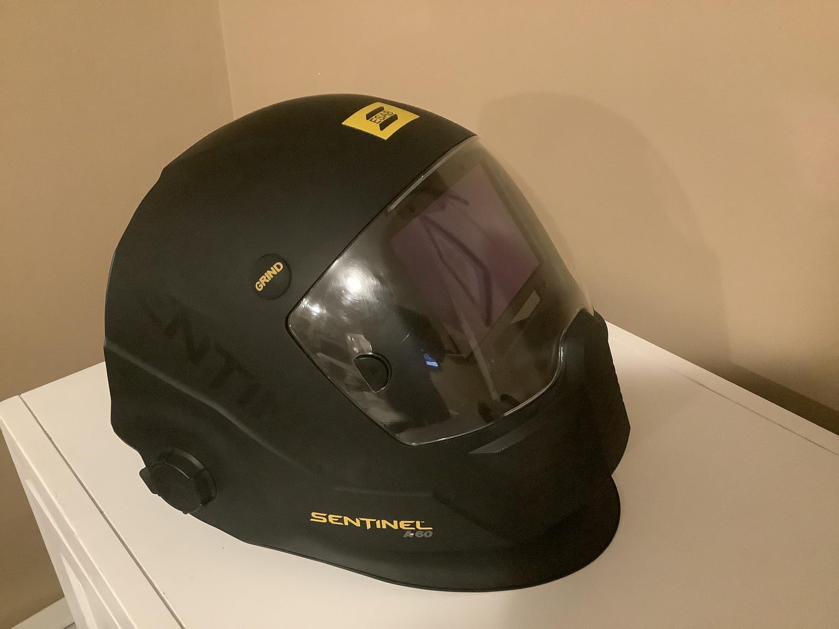 ESAB® Sentinel™ A60 Welding Helmet, Black Low-Profile Design, High Impact Resistance Nylon, Large Viewing Area 4.65 in x 2.80 in customer photo 1