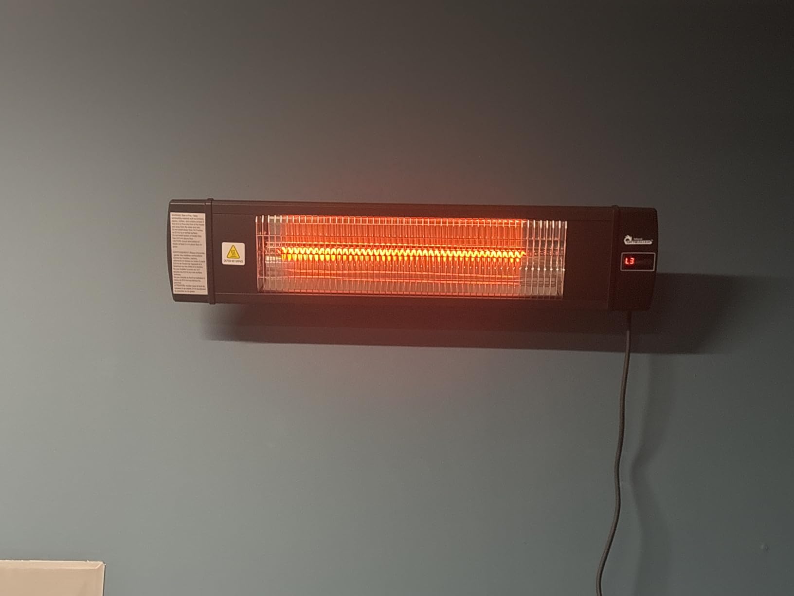 DR. INFRARED HEATER Portable Infrared Indoor and Outdoor Space Heater for Patio, Garage, Commercial & Residential With Remote Control, With Thermostat, Black customer photo 1