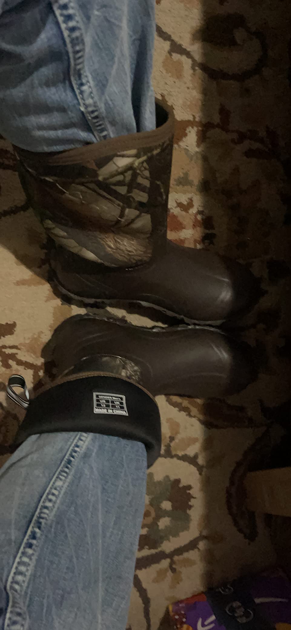 HISEA Men's Rain Boots Neoprene Rubber Boots Waterproof Insulated Mud Boots customer photo 1