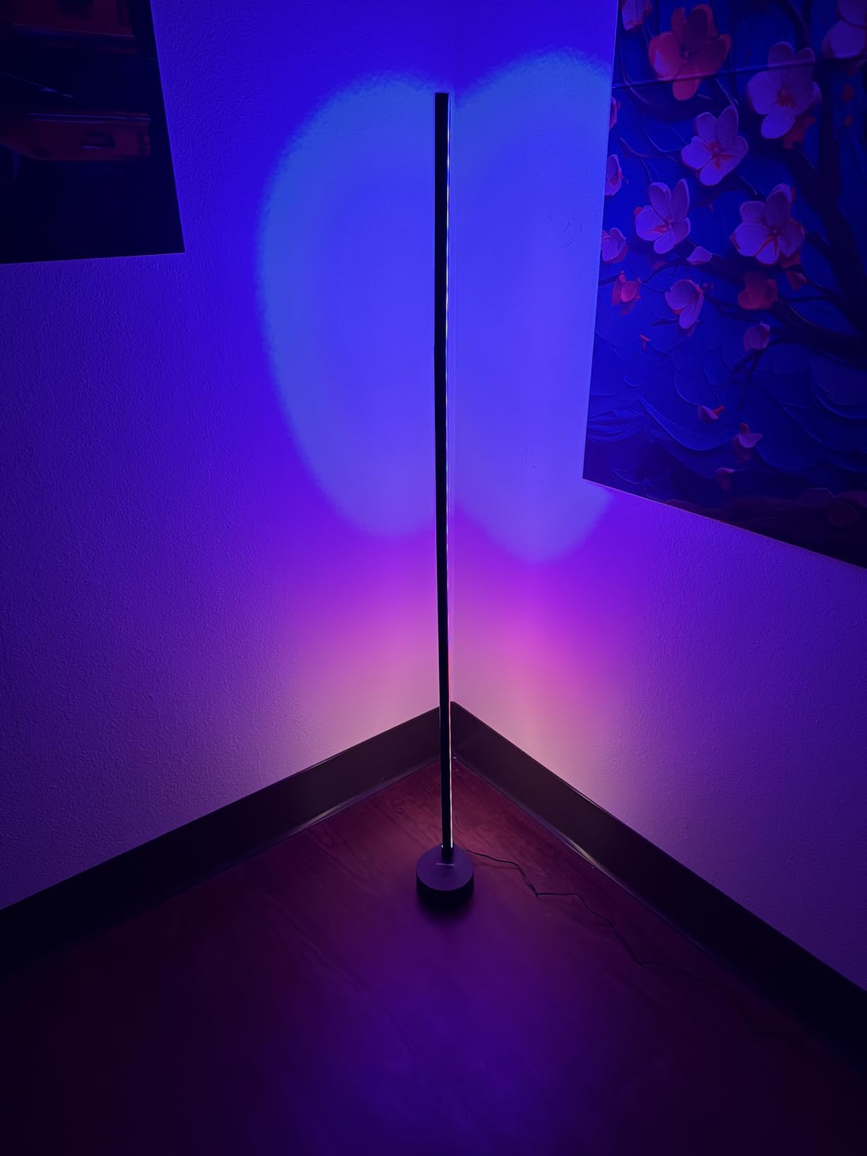 Miortior Corner Floor Lamp - Smart RGB LED Corner Lamp with App and Remote Control, 16 Million Colors & 68+ Scene, Music Sync, Timer Setting - Ideal for Living Rooms, Bedrooms, and Gaming Rooms customer photo 2