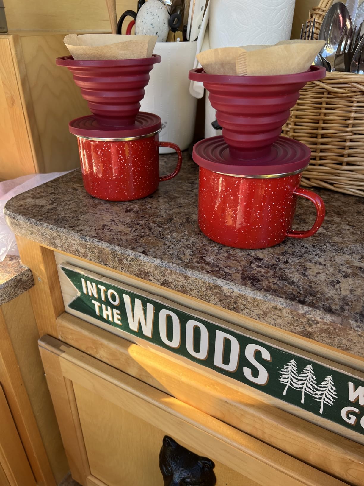 Attsky Collapsible Pour Over Coffee Dripper for Camping, 2-Pack, Red customer photo 1