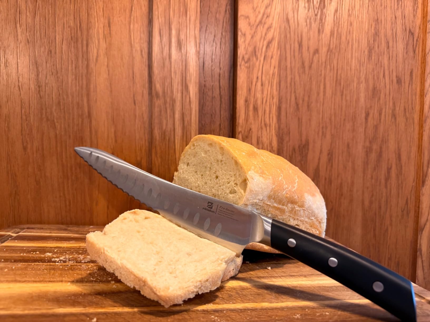 Piklohas Resharpenable Bread Knife for Homemade Bread, 10 Inch customer photo 1