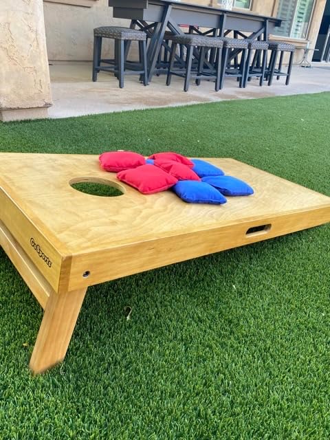 GoSports Premium 4 ft x 2 ft Regulation Competition-Ready Cornhole Board Set - Thick Wooden Board with Stop and Slide Bags - Complete Set for Yard Games, Backyard Outdoor Party Events customer photo 2