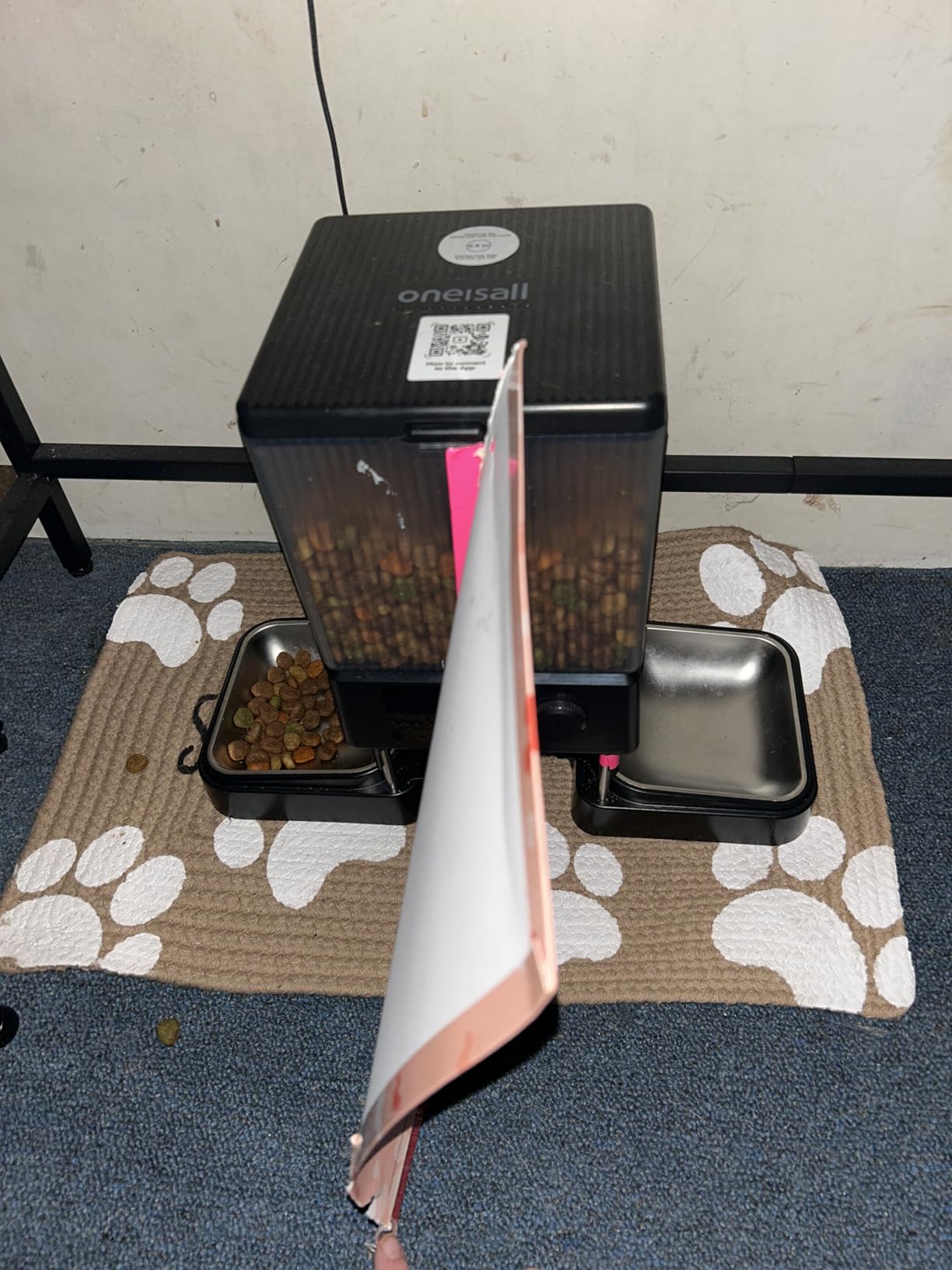 oneisall 5G WiFi Automatic Cat Feeder for 2 Cats, App Control, 20 Cups/5L customer photo 1