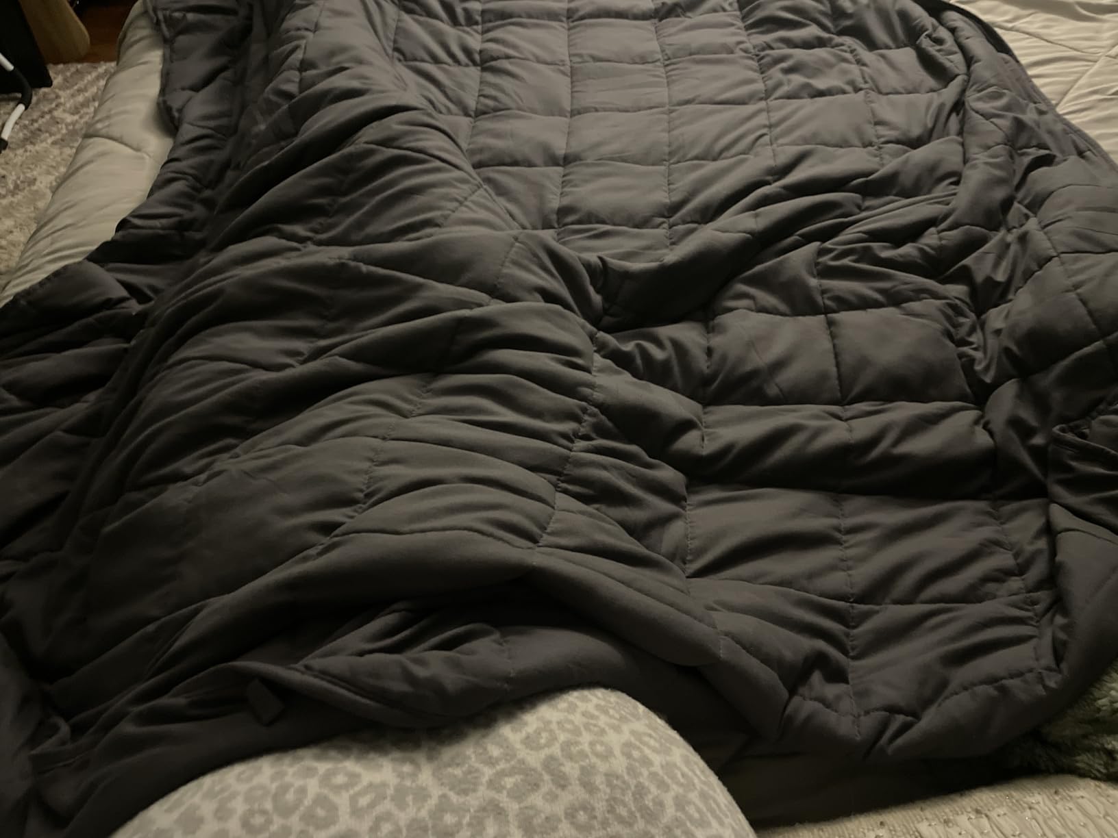 yescool King Size Weighted Blanket for Adults 20lbs, 80” x 87”, Grey customer photo 2