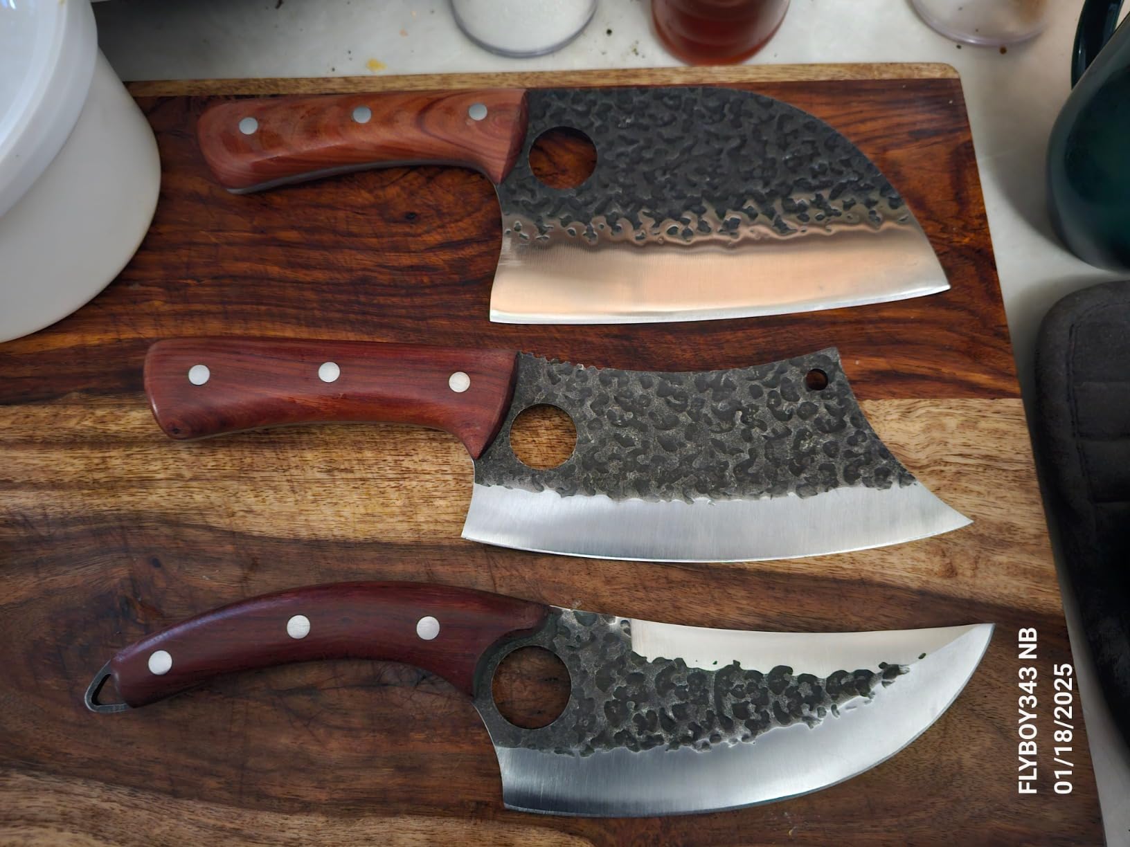 Topfeel 3PCS Hand Forged Kitchen Knife Set - Viking Chef Knives Men Gifts customer photo 1