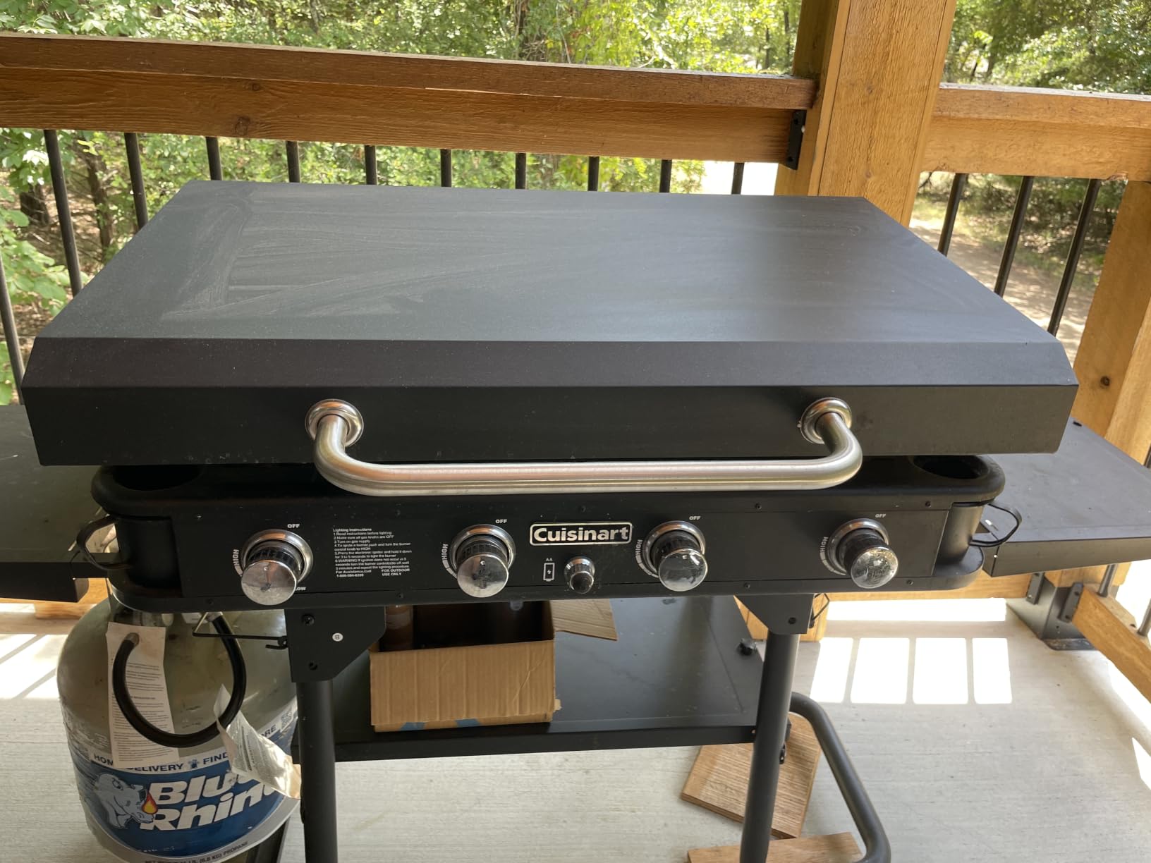 28 Inch Blackstone Griddle Grill Cover with Hinged Hood, 2026 Upgraded Outdoor Hard Grill Cover Compatible with Blackstone Models 1517 1853 1605 1803 1839 1856 1924 1983 2094 2145 2137 5003 customer photo 1