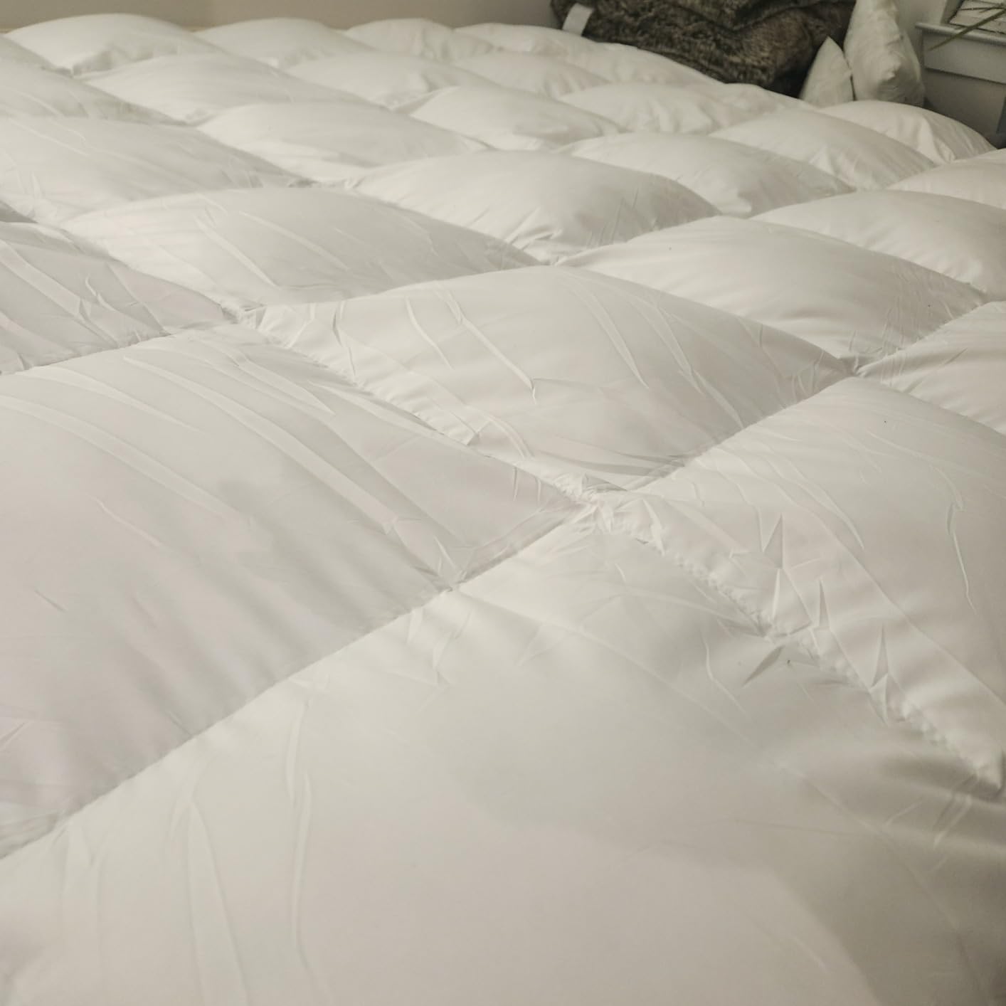 Hotel Grand Goose Down Fiber Comforter Queen Size Extra Warmth Duvet Insert customer photo 2