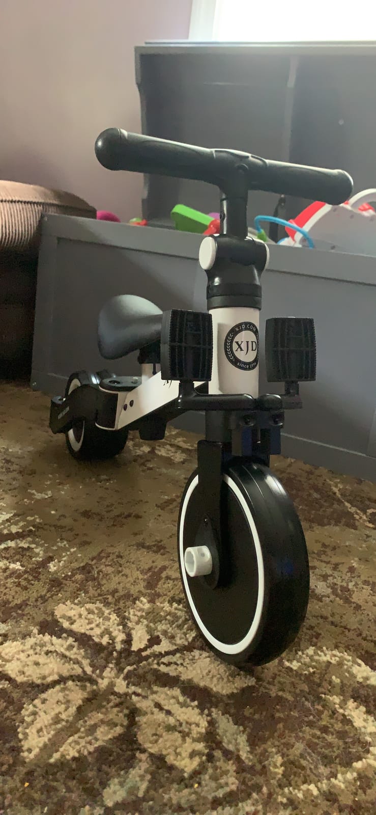 XJD Toddler Bike, 6 in 1 Folding Toddler Tricycle for 1-4 Year Old with Parental Control Handle, Balance Bike with Removable Pedal, Backrest, Adjustable Seat Height, First Birthday Gifts customer photo 1