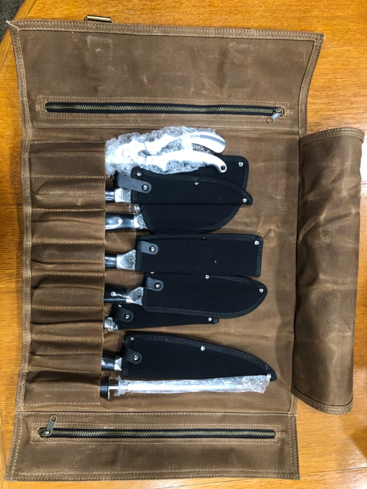 Chef Knife Set with Bag, Hand Forged High Carbon Steel BBQ Knives Set customer photo 1