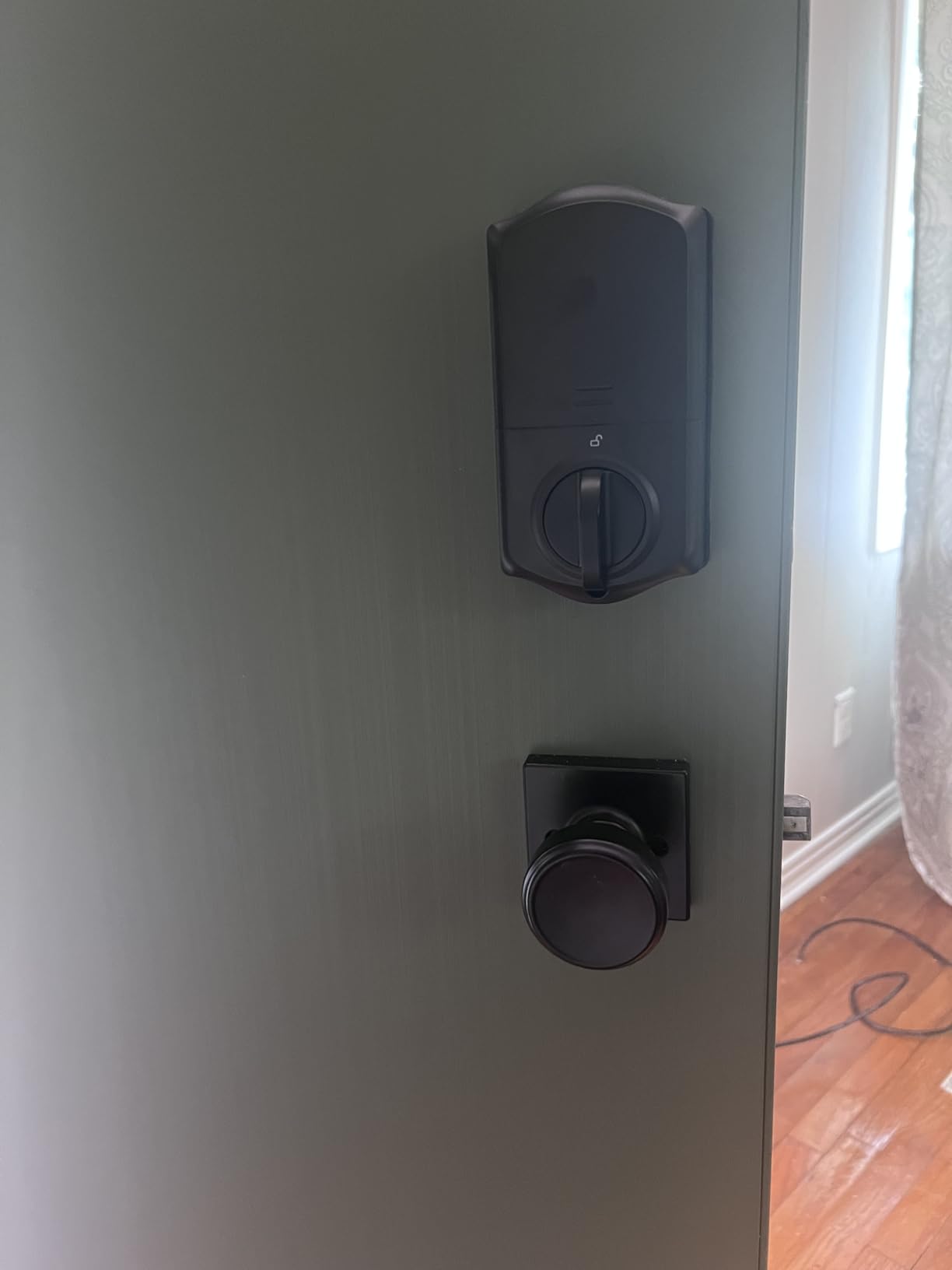 Veise VE017 Fingerprint Smart Door Lock with App Control, Matte Black customer photo 2