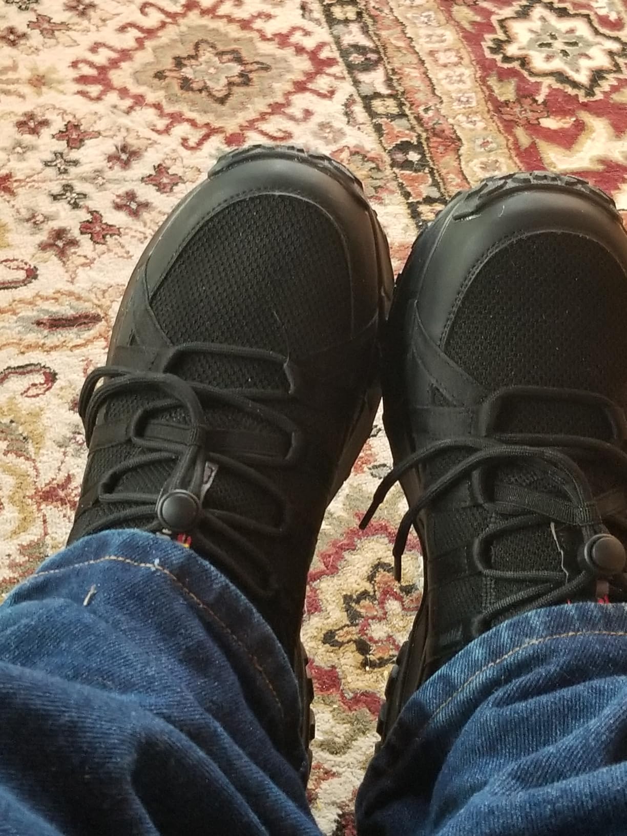 FitVille Men's Wide Slip-On Hiking Shoes Arch Support Trekking Sneakers customer photo 2