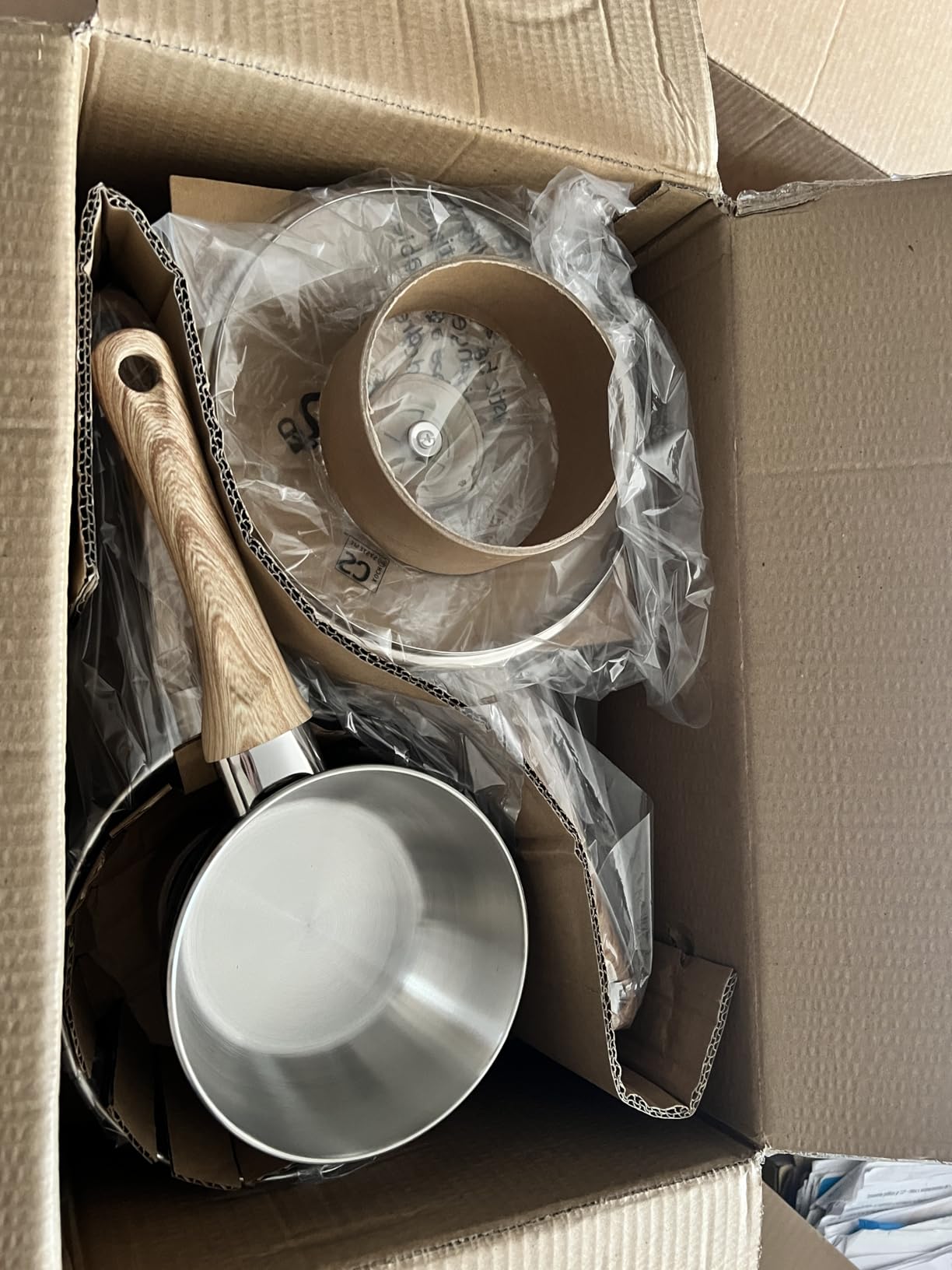 KOCH SYSTEME CS Stainless Steel Saucepan Set, 6 Piece Stainless Steel Pot 1QT & 2QT & 3QT with Heat-resistant Bakelite Handle, Tri-ply Base Pots, Sauce Pan Induction Ready, Pot Set 6PCS customer photo 2