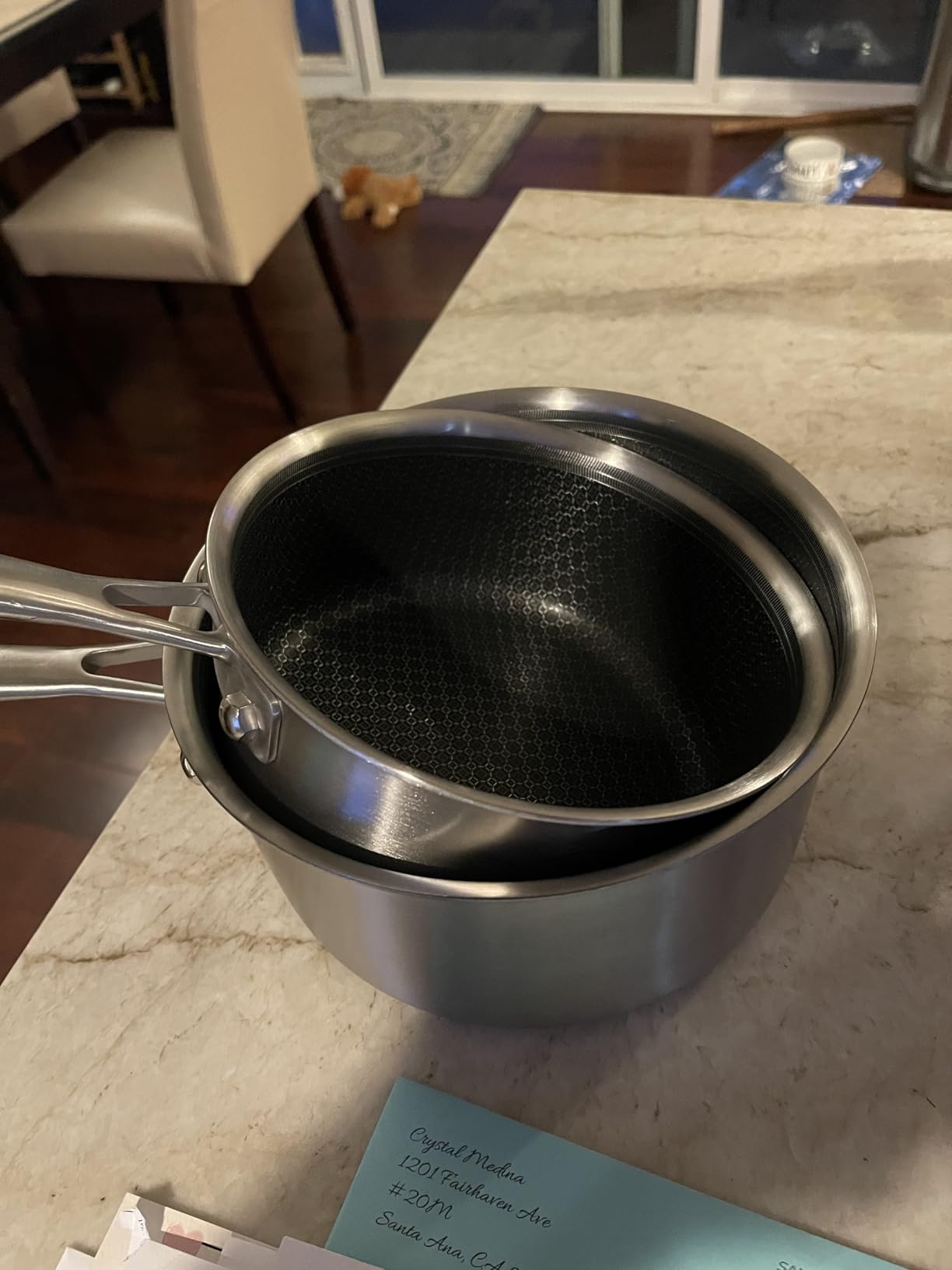 KOCH SYSTEME CS Hybrid Nonstick Stainless Steel Saucepan Set, 6-Piece Triply Stainless Steel Saucepan Set with Hybrid Honeycomb Interior, 1QT & 2QT & 3QT Sauce Pans, Induction Ready, Steel Pot Set customer photo 2