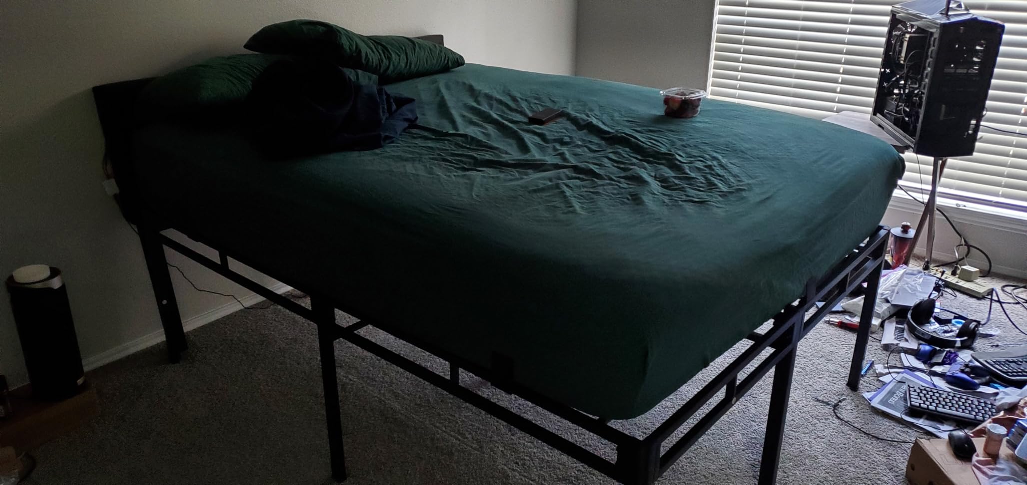 NKZ King Size Metal Platform Bed Frame, 18 Inch Dual-Layer Heavy Duty Base customer photo 1