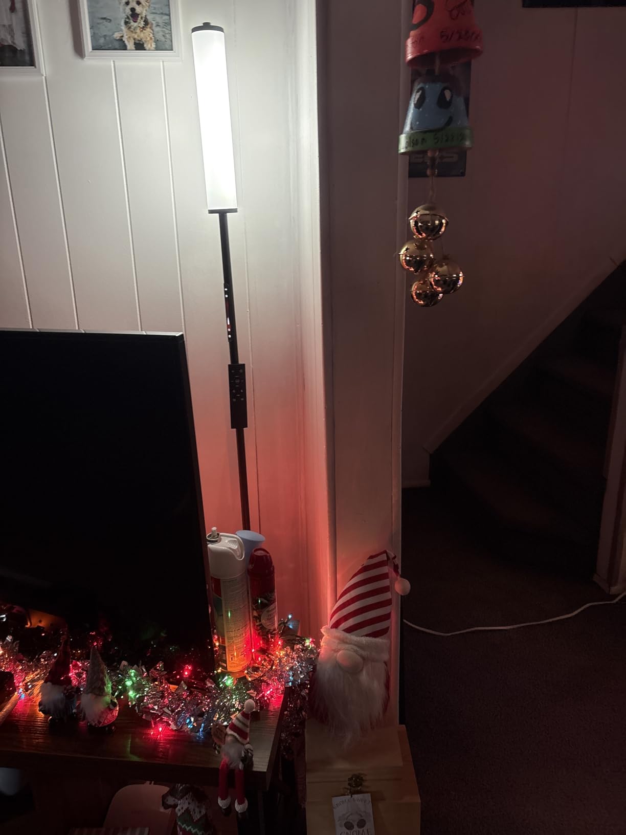 OUTON Bright Smart Floor Lamp with Remote, App & Touch Control, RGB Color Changing Standing Lamp, 2200K-6500K Dimmable, 3 Adjustable Heights, 32 Scenes for Living Room Bedroom Office Black customer photo 2