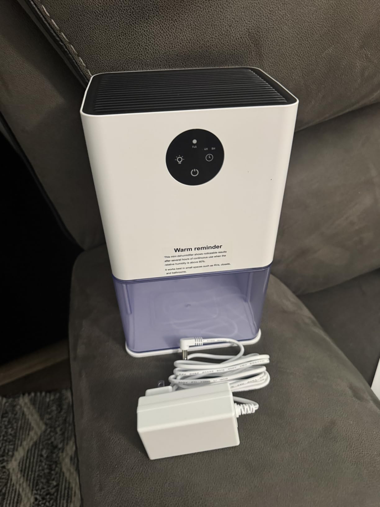 50OZ Dehumidifier, Small-Space Dehumidifier for Bedroom RV Closet 200 Sq.Ft customer photo 2