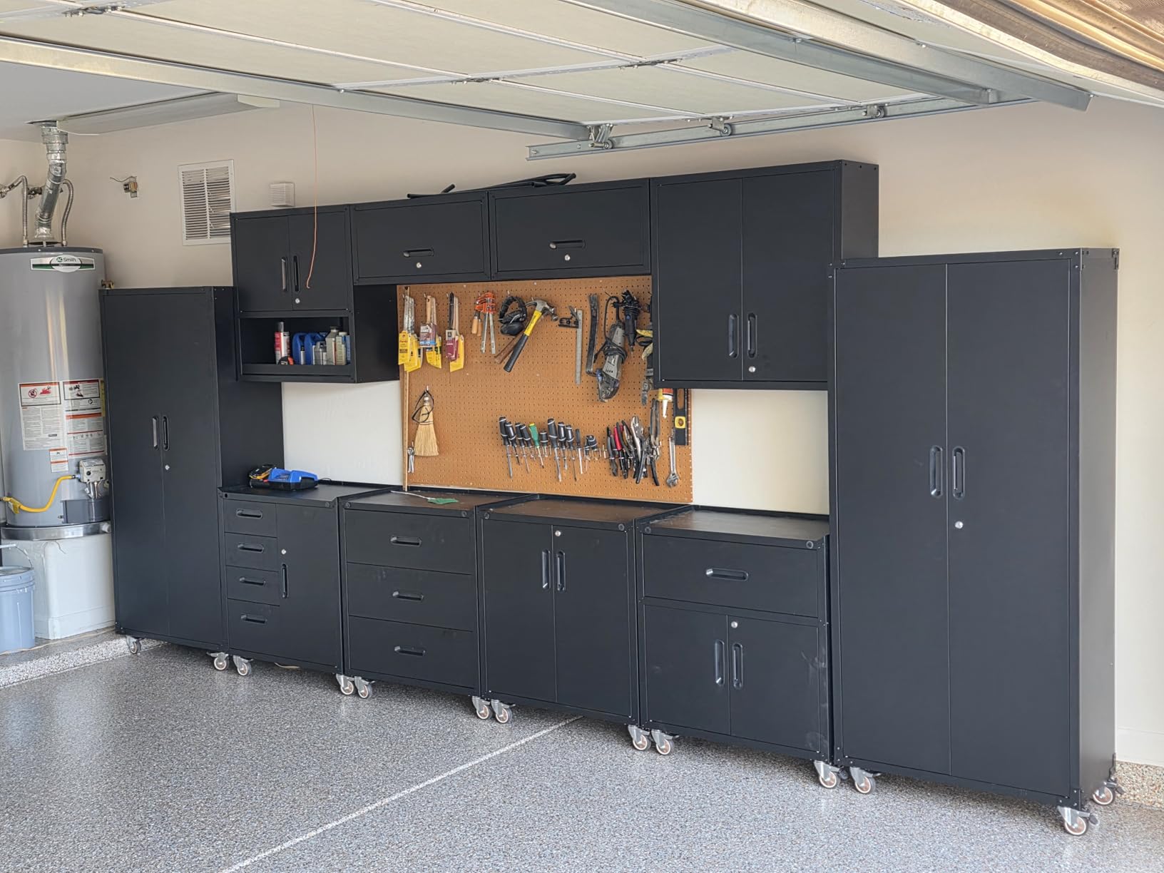 Garage Cabinet System | Heavy Duty Steel All-in-One Modular Garage Cabinet Set for Ultimate Workshop Organization | Easy Assembly Garage Storage Cabinets & Tool Bench customer photo 2