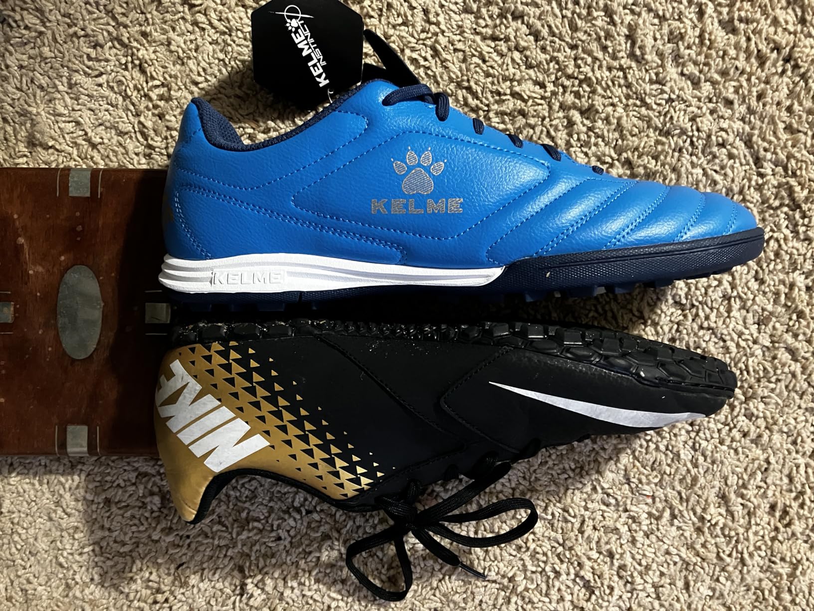 KELME Turf Soccer Shoes, Futsal Indoor Cleats for Men Women, Football Baseball customer photo 2