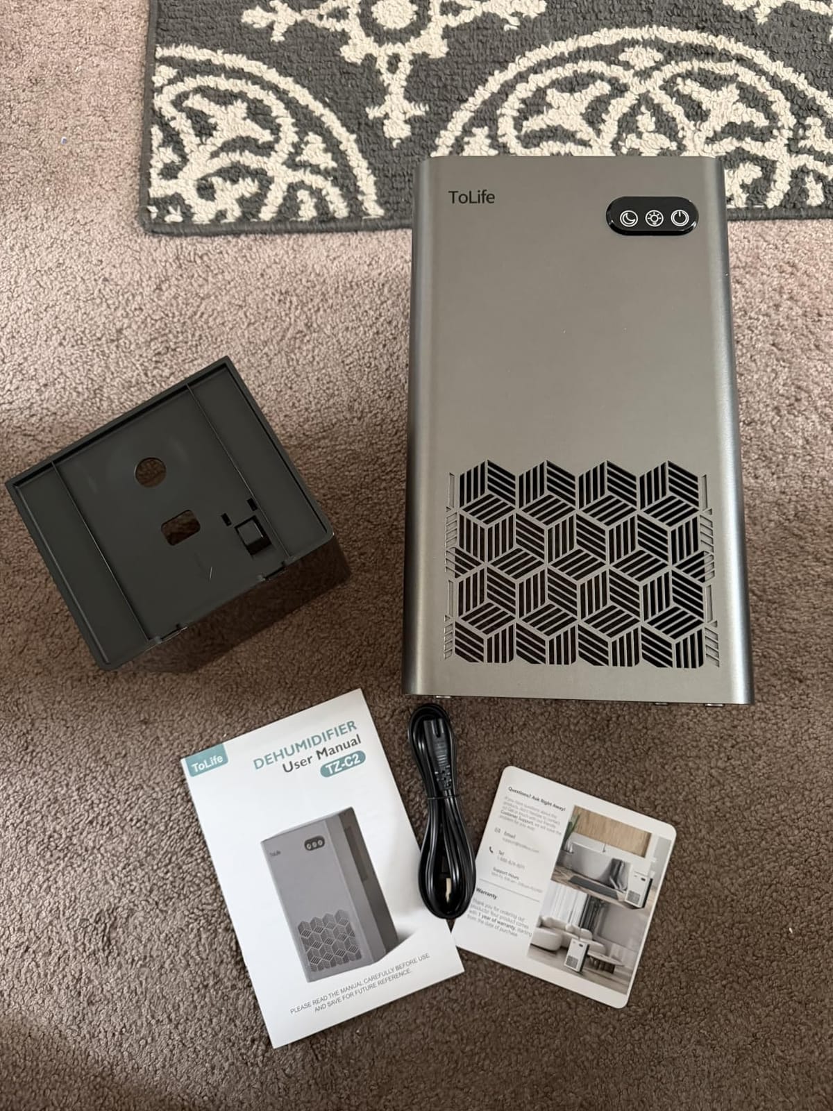 ToLife Dehumidifier, 1000 Sq Ft 95 oz Tank with Sleep Mode, Auto Shutoff customer photo 1