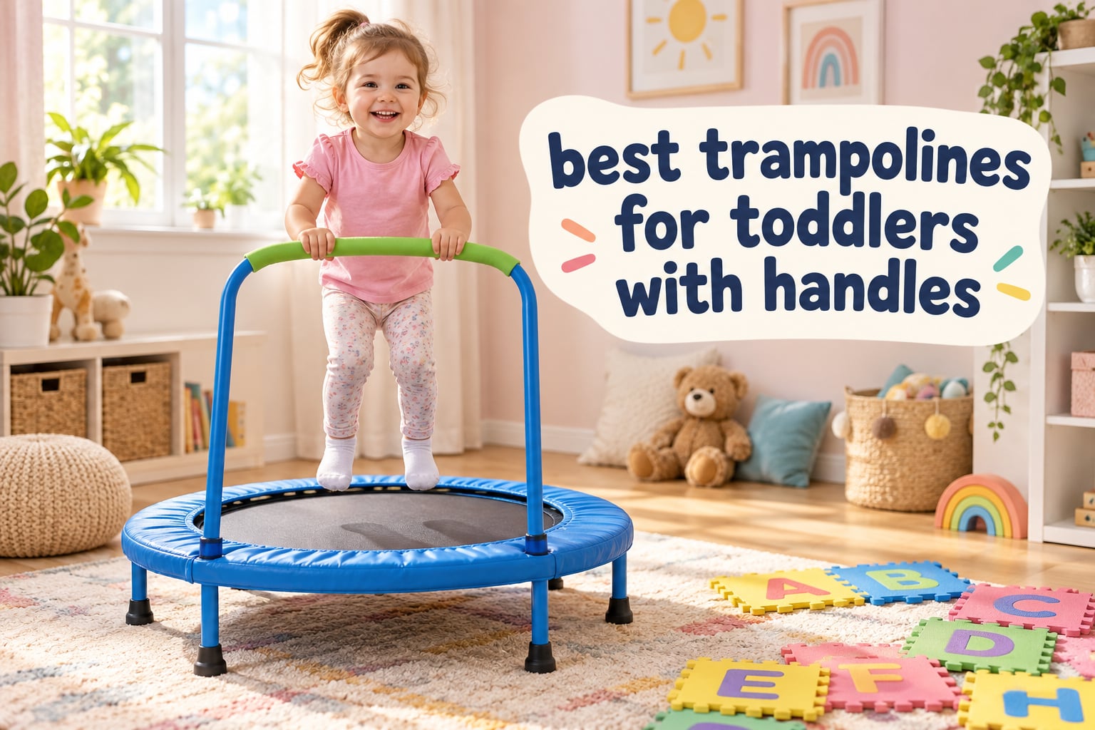 best trampolines for toddlers with handles