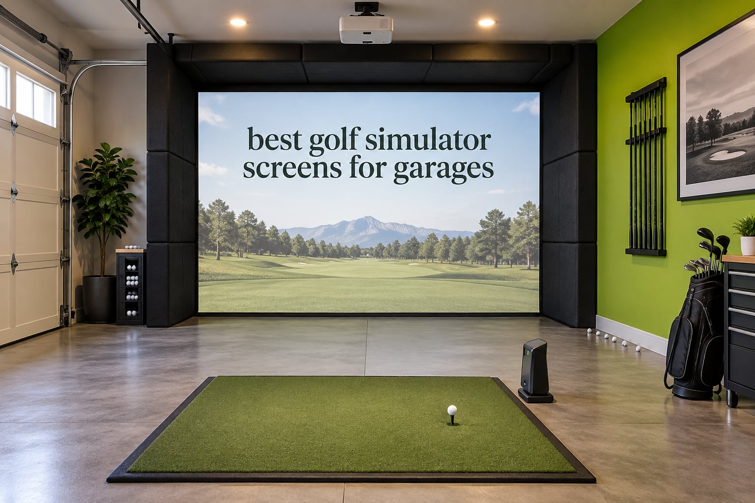best golf simulator screens for garages