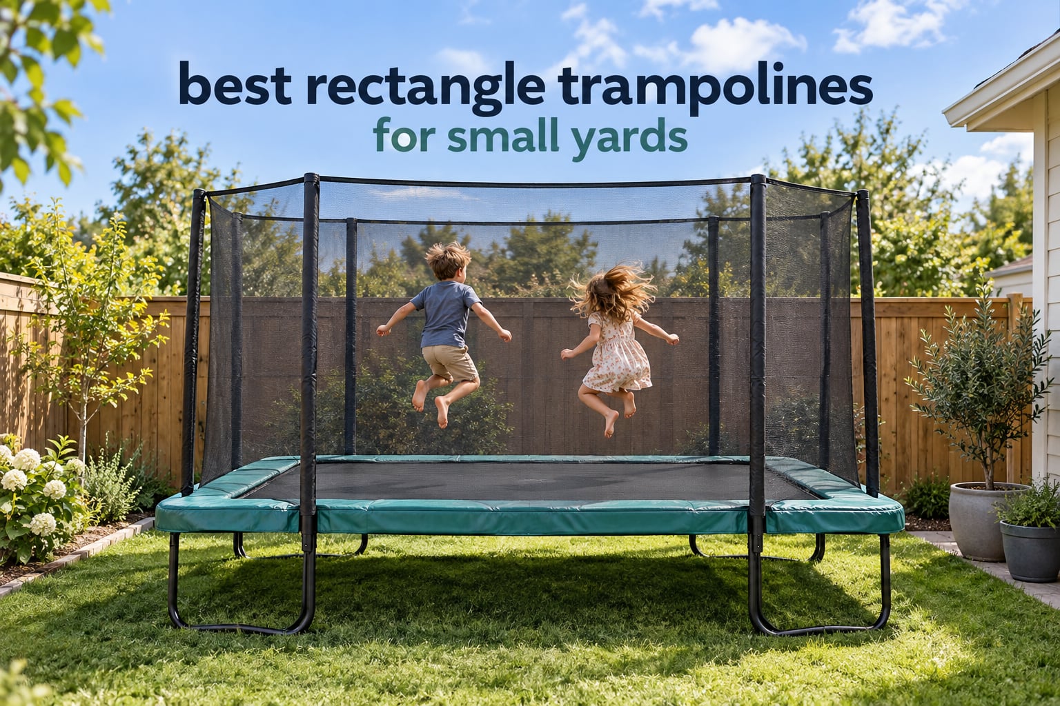 best rectangle trampolines for small yards